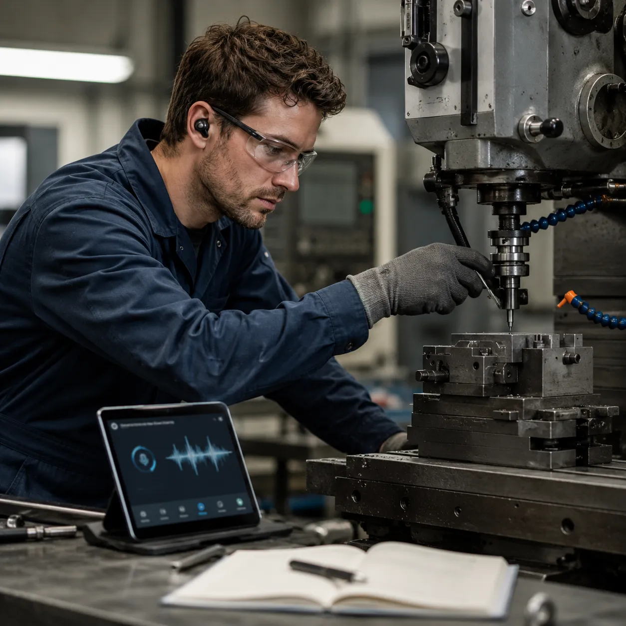 Techniker ruft technische Anleitungen direkt am Arbeitsplatz per ChatBot ab