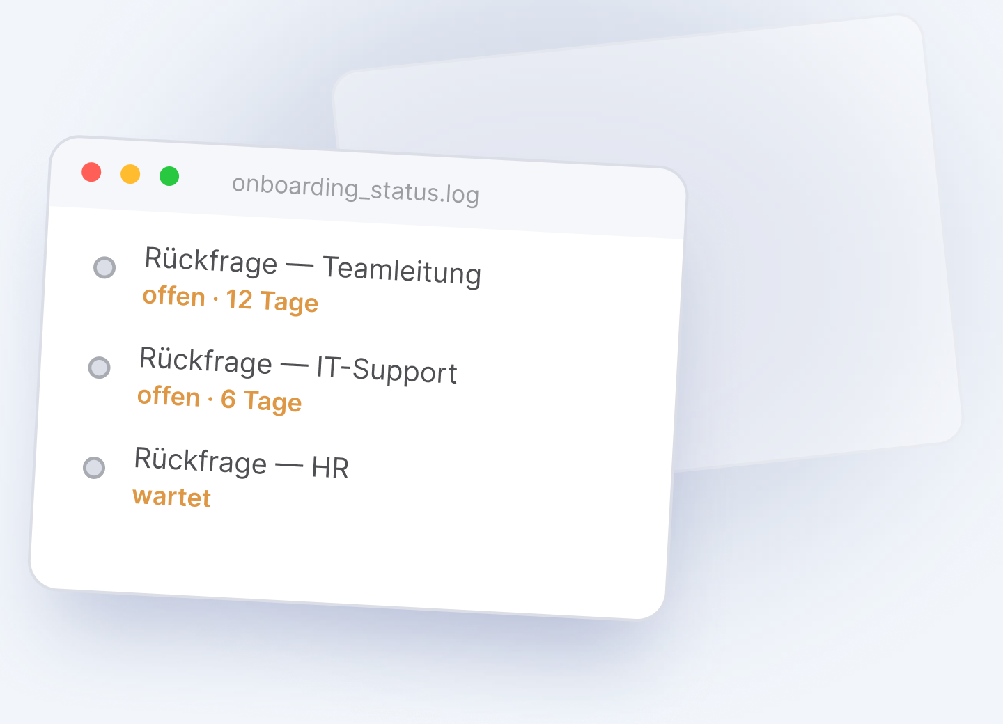 Illustration: Neue Mitarbeitende warten während des Onboardings wochenlang auf notwendiges Wissen